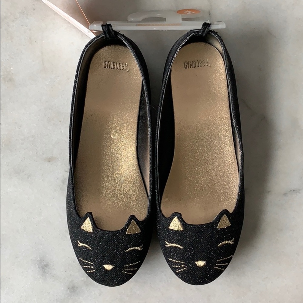 Gymboree Cat Flats w/ sparkle. Size 2 New